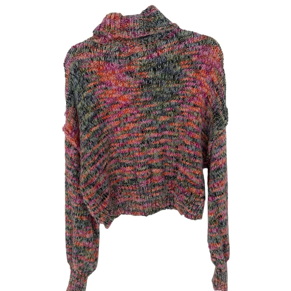 Wild Fable Womens Cropped Turtleneck Pullover Sweater Size M Knitted Pullover